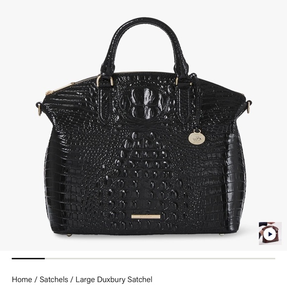 Brahmin Large Duxbury Satchel Black Crocodile Brand new with all paperwork - Picture 7 of 7